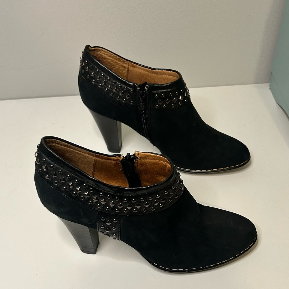 Sofft Black Studded Ankle Booties